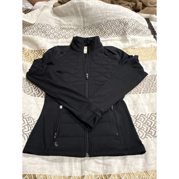 (R7) Lolë Long Sleeve ACTIVE WEAR TOP MOCK NECK SIZE XS, BLACK FULL ZIP - Picture 3 of 16